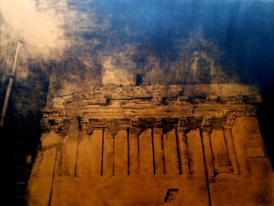 casa dei crescenzi  via di ponte rotto 2019 puntasecca e vernice ferrosa